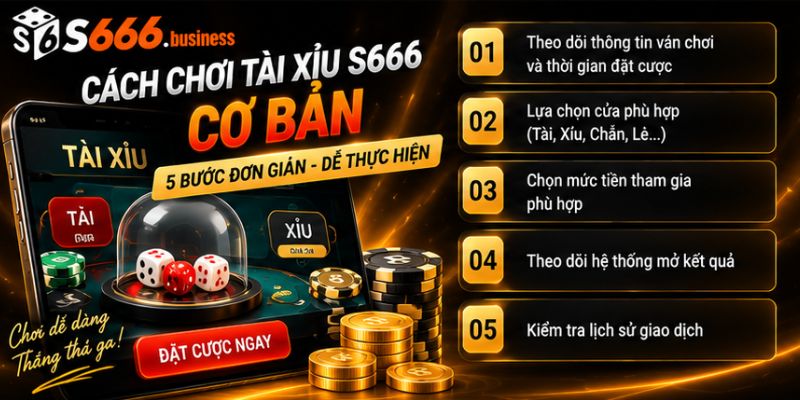 Cách chơi Tài Xỉu S666 cơ bản